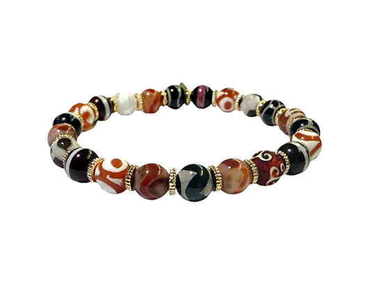 ICON Design Living Armband Indi Tibetian Steine Dehnbar