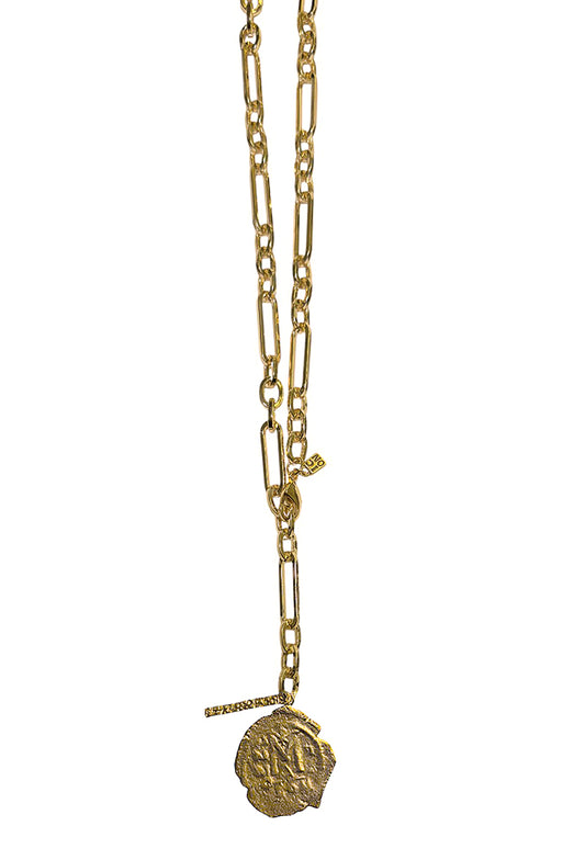 ICON Design Living Gliederkette Zoe Coin Quaste Mix Gold 70 cm
