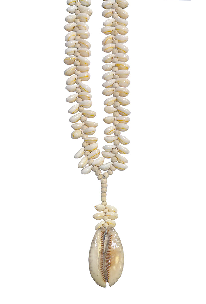 ICON Design Living Muschelkette Großer Tigerkauri-Anhänger 90 cm Rückseite