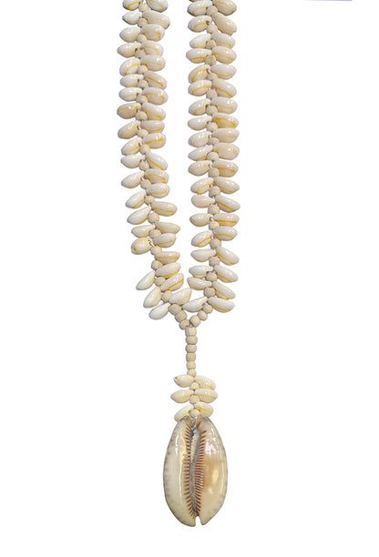 ICON Design Living Muschelkette Großer Tigerkauri-Anhänger 90 cm Rückseite