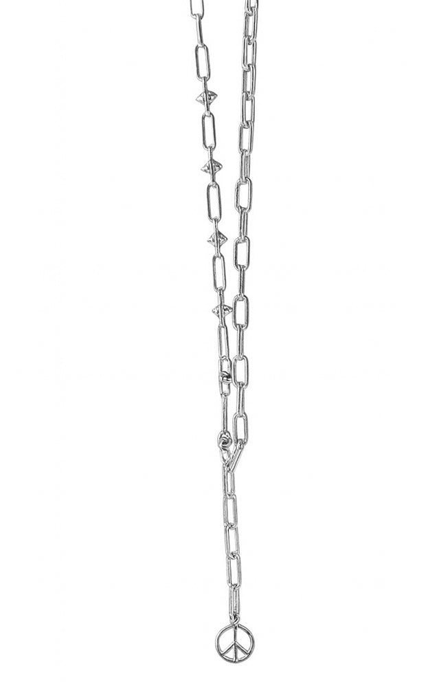 ICON Design Living Y-Kette Peace-Anhänger Lang Versilbert