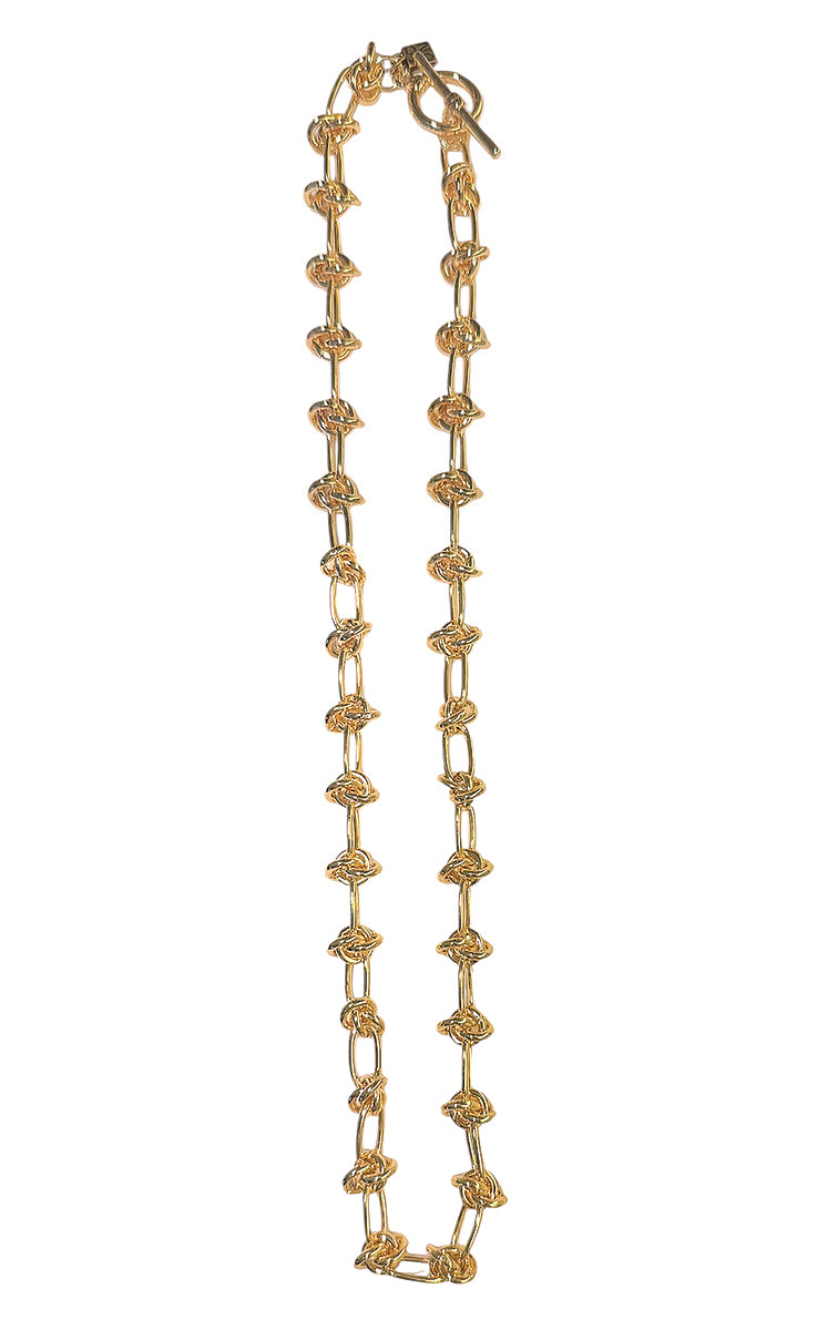 ICON Design Living Kette Knot Knoten-Design Gold Plattiert 45 cm Lang