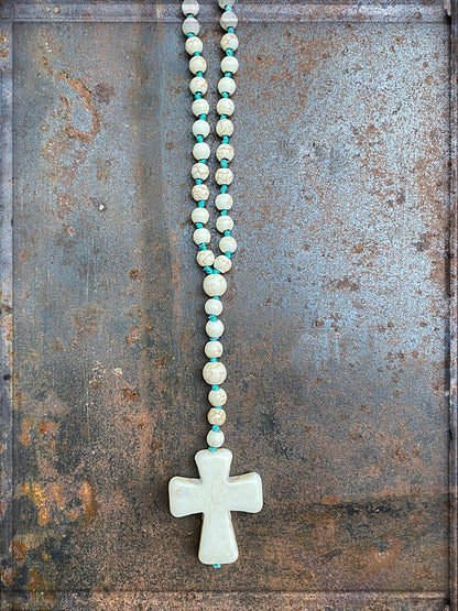 ICON Design Living Kette Rosenkranz Kreuz Sue Howlith 90 cm Lang