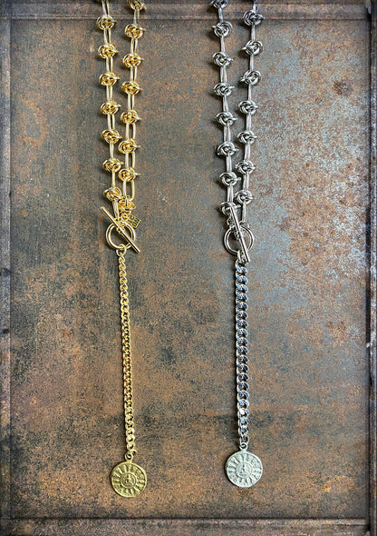 ICON Design Living Y-Kette Knoten-Design Buddha-Amulett Vergoldet Versilbert Schmuck Reichenberger