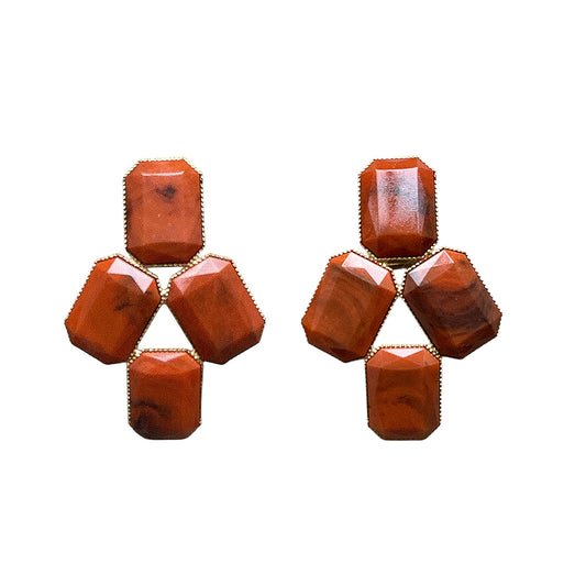 Justwin Resin Ohrringe Coral