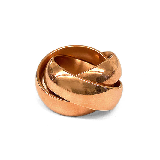 Kadó Ring Ring 3-reihig Edelstahl rosévergoldet