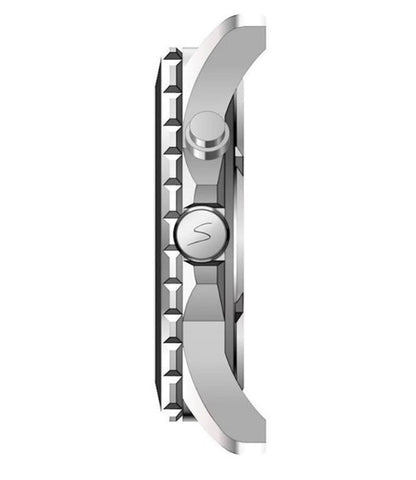 KYBOE XXL Uhr Giant Amsterdam Schwarz 55 mm Edelstahlgehäuse Silikonarmband 10 ATM Seitlich