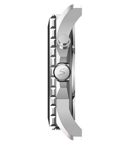 KYBOE XXL Uhr Giant Den Haag 55 mm Zifferblatt Weiß Silikonarmband Schwarz LED-Lichtbeleuchtung 10 ATM Seitlich