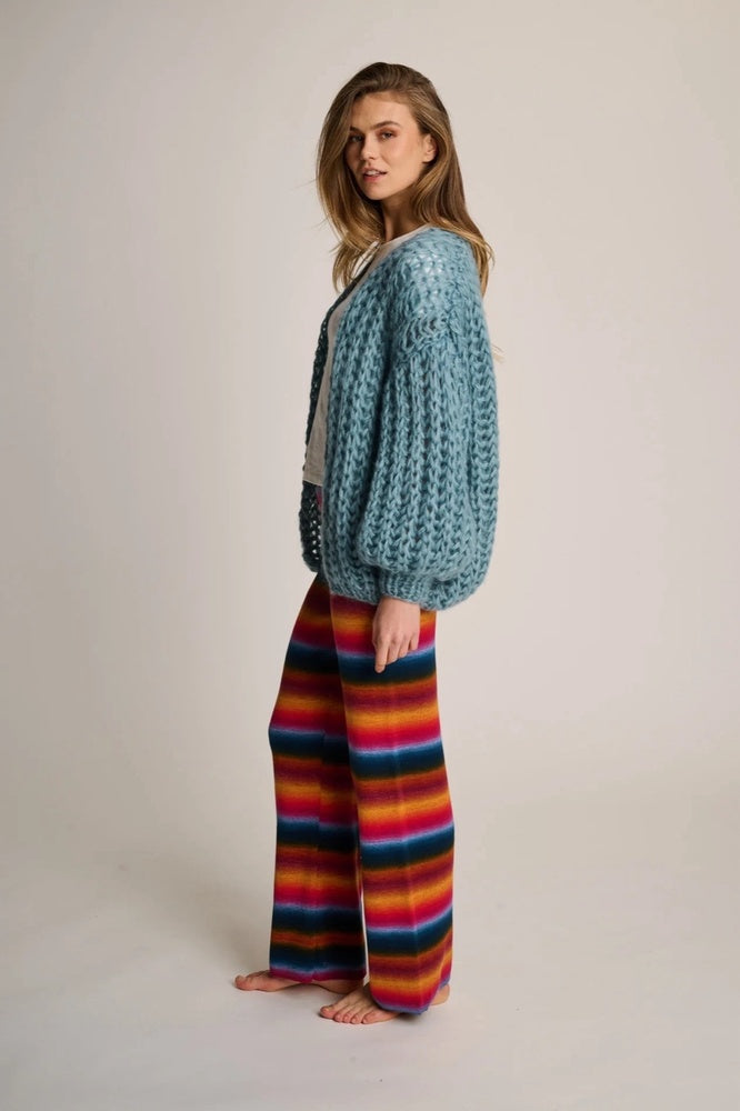 Les Tricots d'O Hose Michelle Streifen Strick Baumwolle Multicolor Mix Model 4