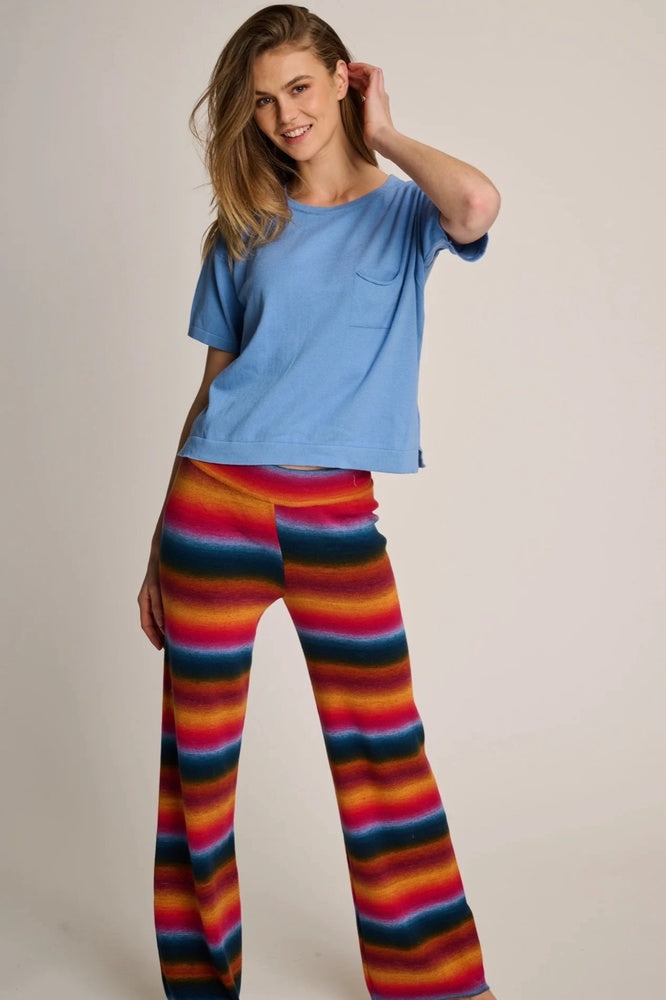 Les Tricots d'O Hose Michelle Streifen Strick Baumwolle Multicolor Mix Model