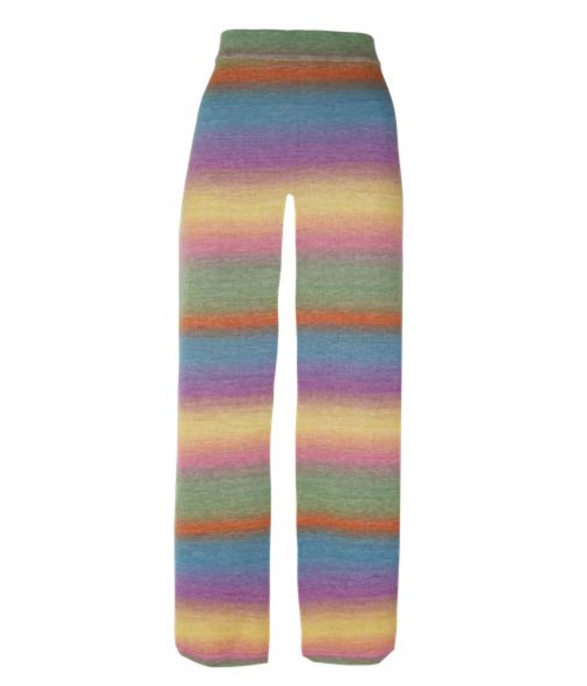 Les Tricots d'O Hose Michelle Streifen Strick Baumwolle Pastell Multicolor