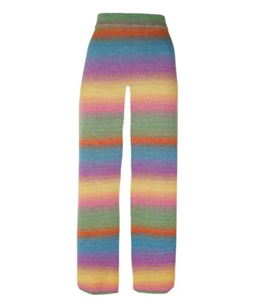 Les Tricots d'O Hose Michelle Streifen Strick Baumwolle Pastell Multicolor