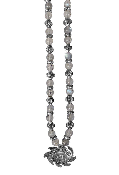 Elfcraft Kette The Third-Eye-Anhänger Labradorit Light Opal Kreuz-Beads 925 Sterling Silber Massiv Rock Style Rückseite