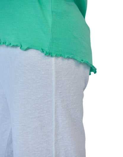 Love Joy Victory T-Shirt Adela Bio-Baumwolle Modal-Mix Peppermint Rüschen-Wellennaht Detail