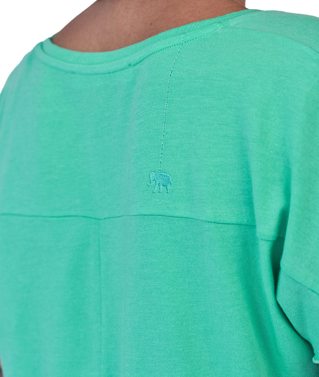 Love Joy Victory T-Shirt Adela Bio-Baumwolle Modal-Mix Mint Rüschen-Wellennaht
