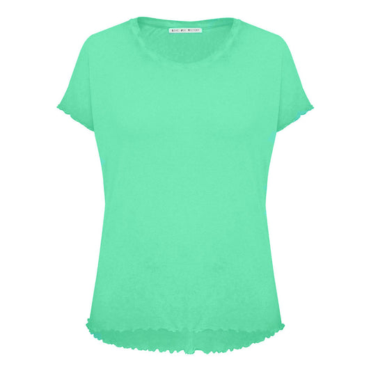 Love Joy Victory T-Shirt Adela Bio-Baumwolle Modal-Mix Peppermint Rüschen-Wellennaht