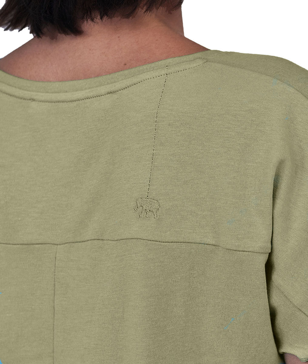 Love Joy Victory T-Shirt Adela Bio-Baumwolle Modal-Mix Articho Rüschen-Wellennaht Detail