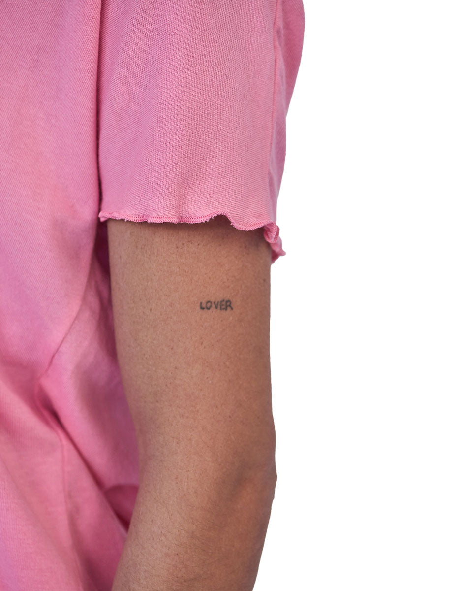 Love Joy Victory T-Shirt Adela Bio-Baumwolle Modal-Mix Watermelon Rüschen-Wellennaht Detail 2