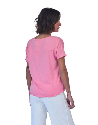 Love Joy Victory T-Shirt Adela Bio-Baumwolle Modal Watermelon Rüschen-Wellennaht
