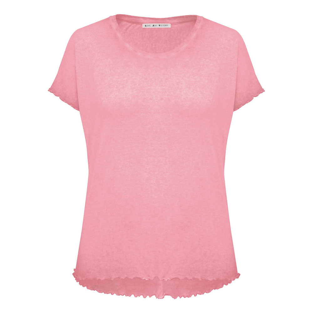 Love Joy Victory T-Shirt Adela Bio-Baumwolle Modal-Mix watermelon Rüschen-Wellennaht