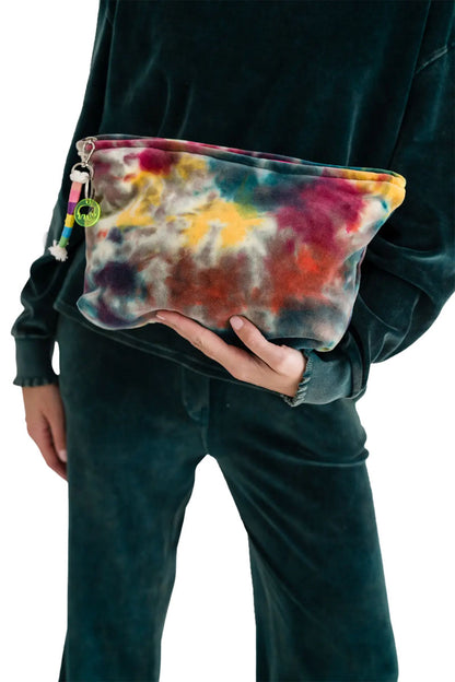 Love Joy Victory Batik Clutch Luce Velvet-Stoff Kosmetikbeutel Pouche Rainbow Bio-Baumwolle