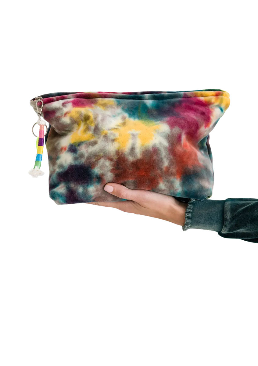 Love Joy Victory Batik-Clutch Luce Kosmetikbeutel Pouche Velvet-Stoff Rainbow Organic Cotton