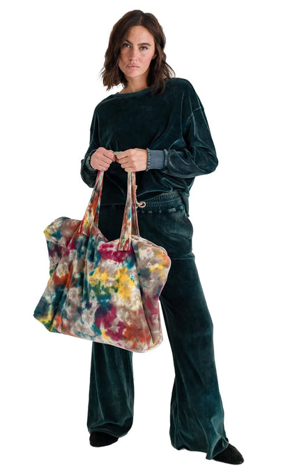 Love Joy Victory Batik-Tasche Gioia Velvet-Stoff Rainbow Multicolor Bio-Baumwolle