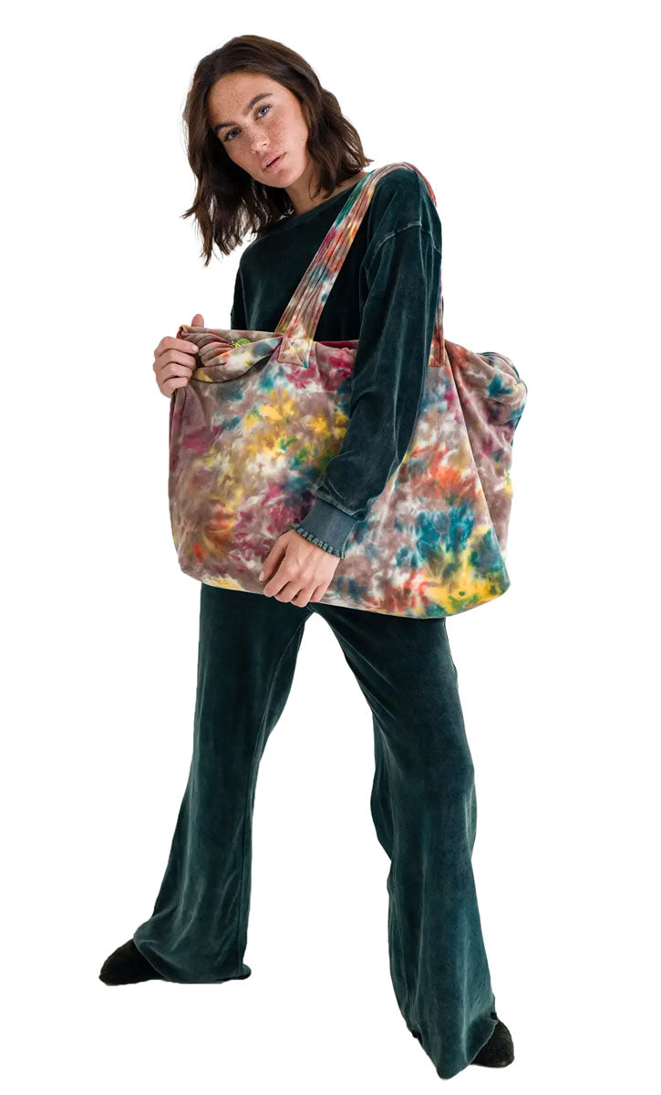 Love Joy Victory Batik-Tasche Gioia Velvet-Stoff Rainbow Bio-Baumwolle Tie Dye