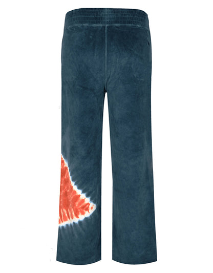 Love Joy Victory Batik Sweathose Luna Samt-Haptik Velvet-Stoff 100% Bio-Baumwolle Dark Sky Relaxed-Fit Rückseite