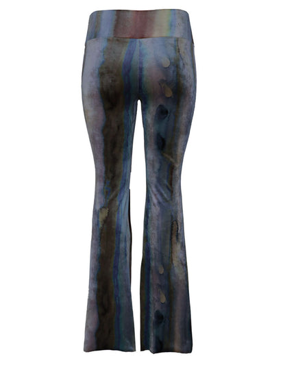 Love Joy Victory Batik Sweatpants Kala Flared Schlaghose Multicolor Velvet-Stoff Samt-Optik Bio-Baumwolle Multicolor Rückseite