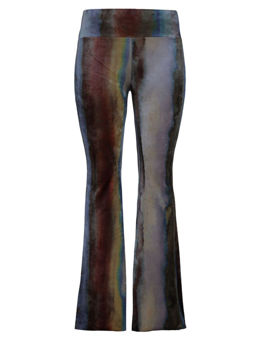 Love Joy Victory Batik Sweatpants Kala Flared Schlaghose Multicolor Velvet-Stoff Samt-Optik Bio-Baumwolle Multicolor