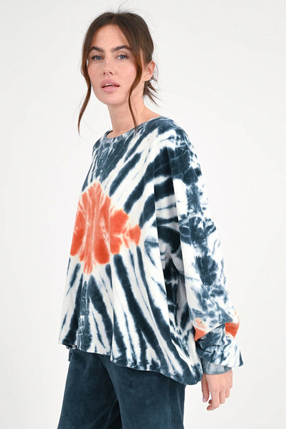 Love Joy Victory Batik Sweatshirt Lulu Samt-Haptik 100% Bio-Baumwolle Oversize Multicolor Model 3