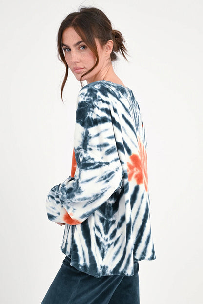 Love Joy Victory Batik Sweatshirt Lulu Samt-Haptik 100% Bio-Baumwolle Oversize Multicolor Model 4