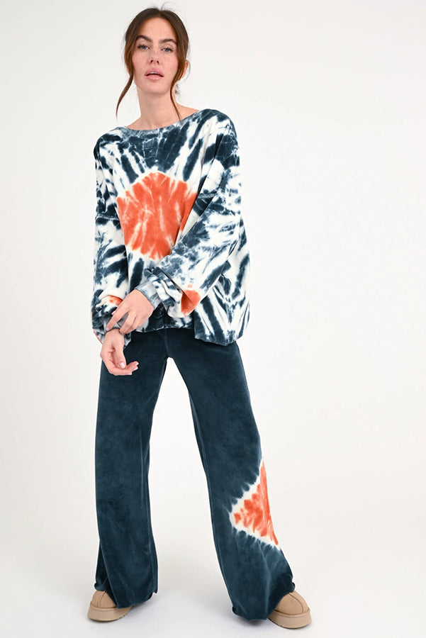Love Joy Victory Batik Sweatshirt Lulu Samt-Haptik 100% Bio-Baumwolle Oversize Multicolor Model 6