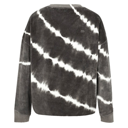 Love Joy Victory Batik Sweatshirt Wayne Streifen Samt-Haptik Velvet-Stoff 100% Bio-Baumwolle Casual-Fit Rückseite