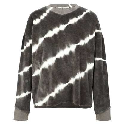 Love Joy Victory Batik Sweatshirt Wayne Streifen Samt-Haptik Velvet-Stoff 100% Bio-Baumwolle Casual-Fit