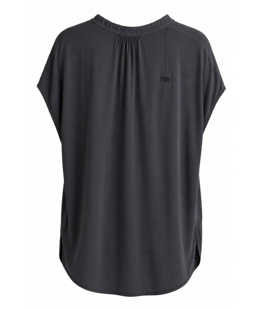 Love Joy Victory Bluse Kurzarm Martna Anthrazit Rückseite