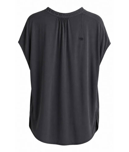 Love Joy Victory Bluse Kurzarm Martna Anthrazit Rückseite