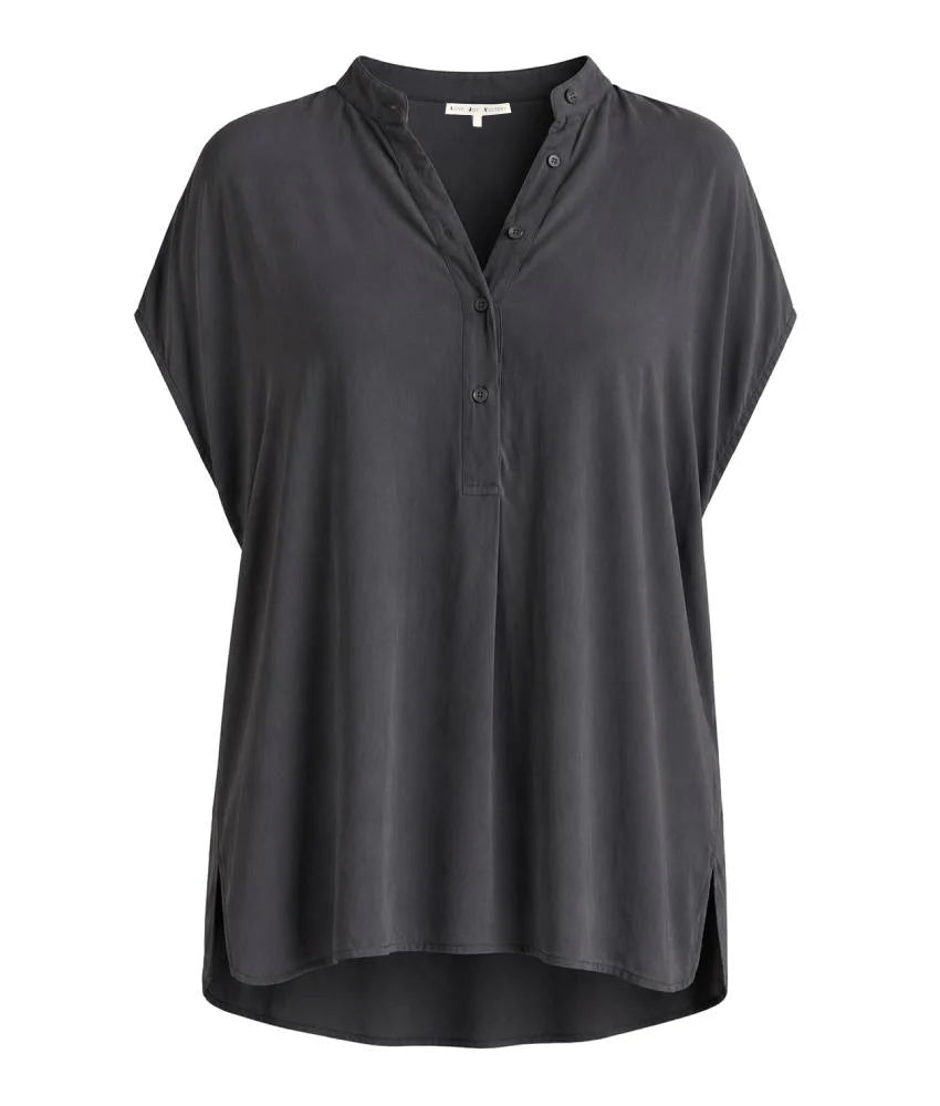 Love Joy Victory Bluse Kurzarm Martna Anthrazit