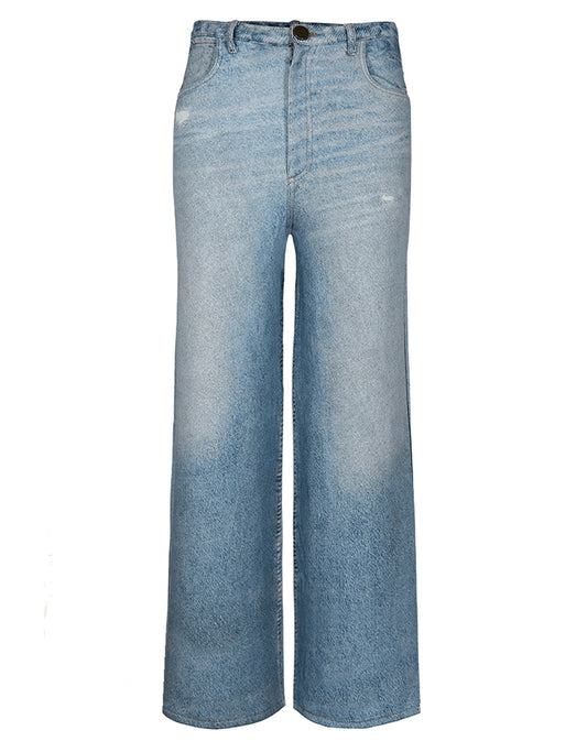 Love Joy Victory Denim-Sweatpants Inke Jeans-Optik Bio-Baumwolle Relaxed-Fit