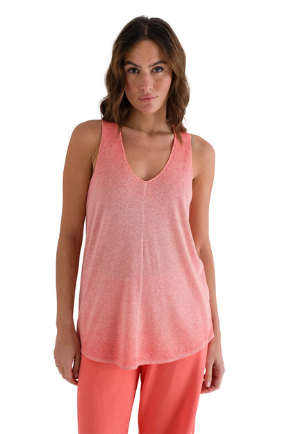 Love Joy Victory Glitter Top Lua Modal Bio-Baumwolle-Mix A-Form Coral Model