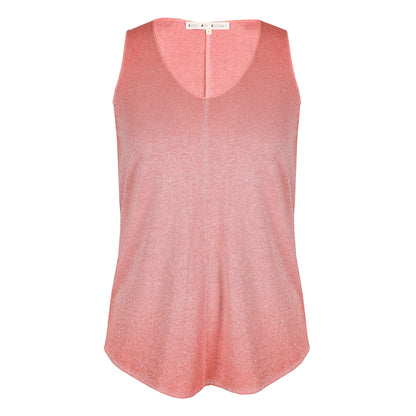 Love Joy Victory Glitter Top Lua Modal Bio-Baumwolle-Mix A-Form Coral
