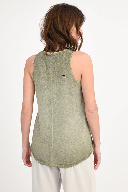 Love Joy Victory Glitter Top Lua Modal Bio-Baumwolle-Mix Frog Khaki A-Form Model 4