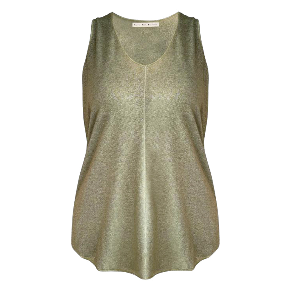 Love Joy Victory Glitter Top Lua Modal Bio-Baumwolle-Mix Frog Khaki A-Form
