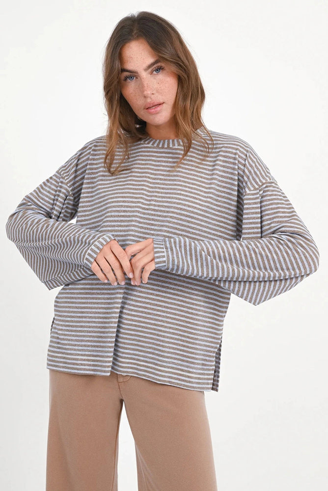 Love Joy Victory Langarmshirt Streifen Glitter Titree Model 1