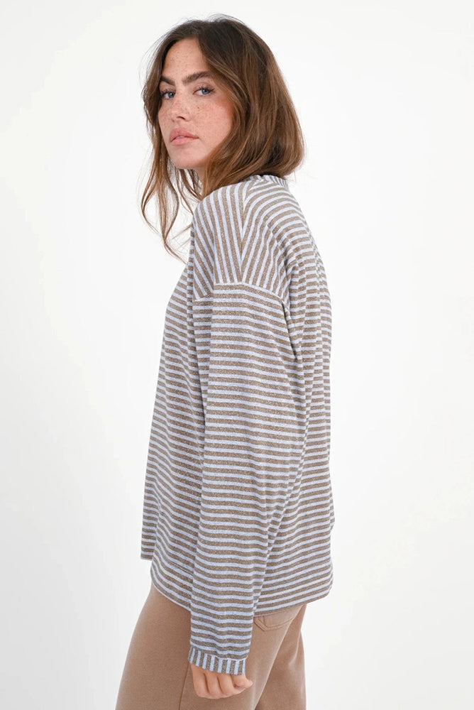 Love Joy Victory Langarmshirt Streifen Glitter Titree Model 2