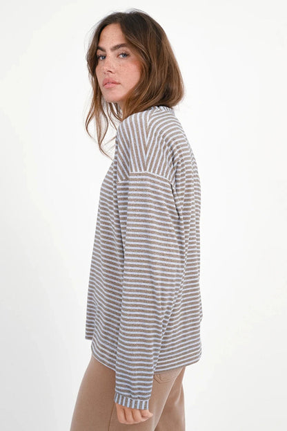 Love Joy Victory Langarmshirt Streifen Glitter Titree Model 2