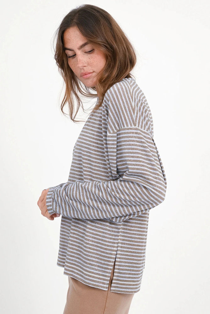 Love Joy Victory Langarmshirt Streifen Glitter Titree Model 3