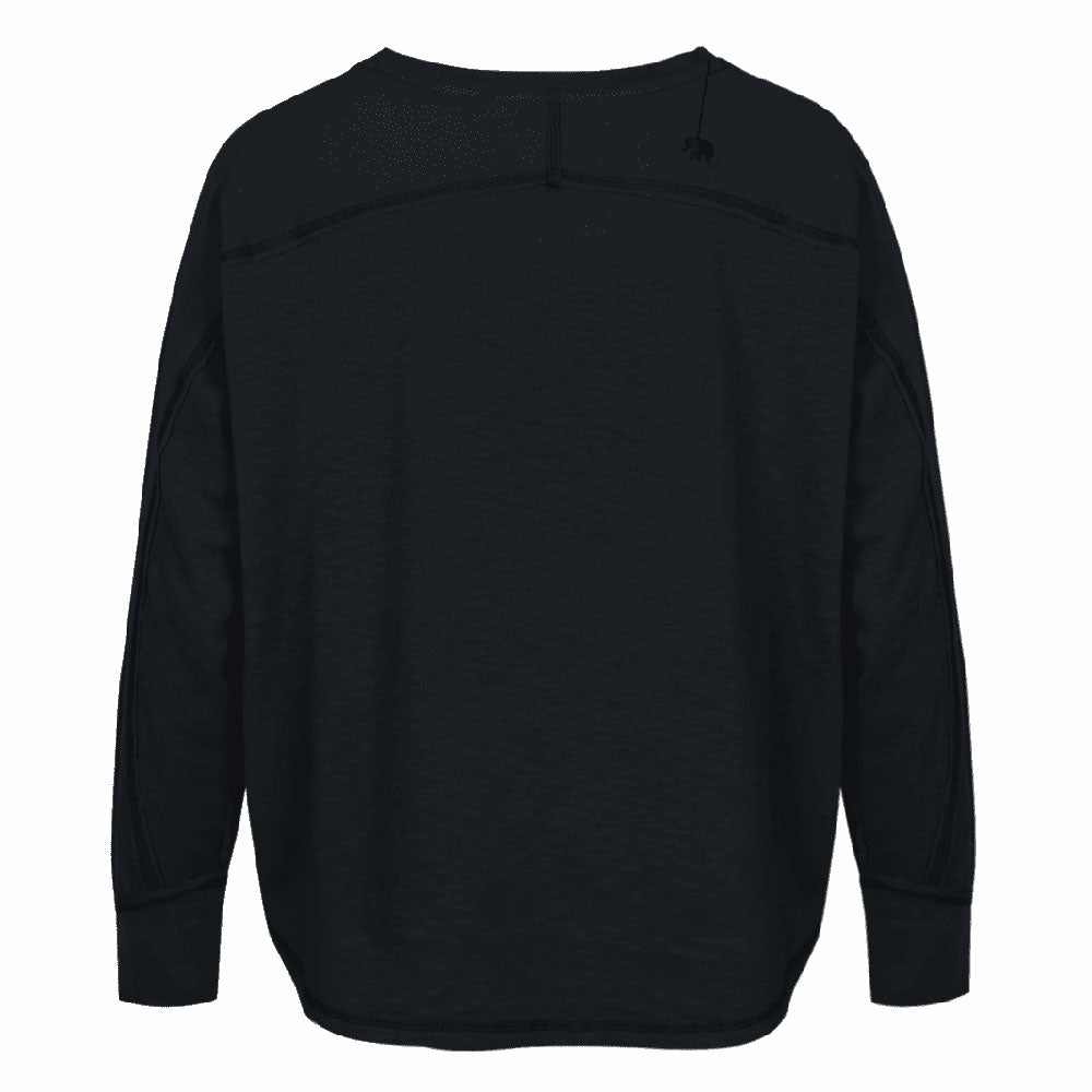 Love Joy Victory Longsleeve Daru Black Schwarz Bio-Baumwolle Oversize-Fit Daumenloch Rückseite