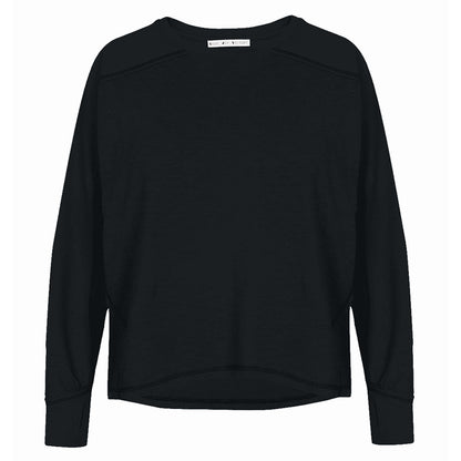 Love Joy Victory Longsleeve Daru Black Schwarz Bio-Baumwolle Oversize-Fit Daumenloch